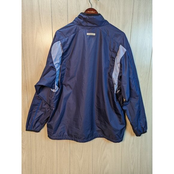 Vtg Nike Full Zip Windbreaker Full Zip Jacket Blue Check Men’s Sz XL Running - Picture 2 of 6